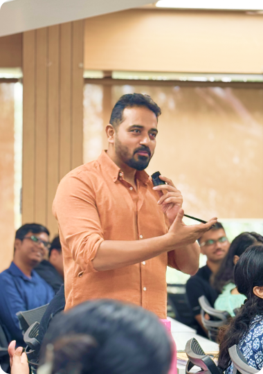 Utkarsh Jain speaking at an event